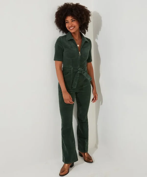 Cheap Joe Browns Pixie Cord Jumpsuit Green