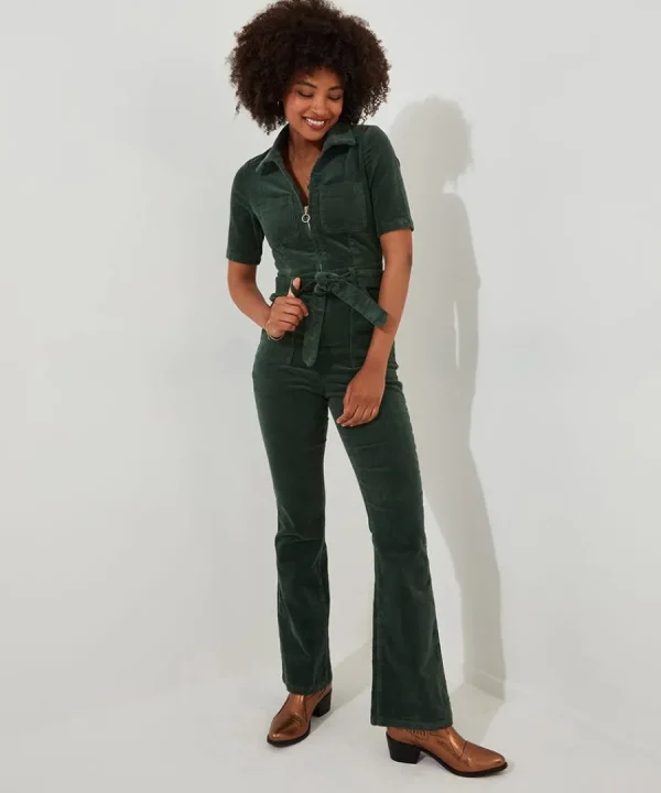 Cheap Joe Browns Pixie Cord Jumpsuit Green
