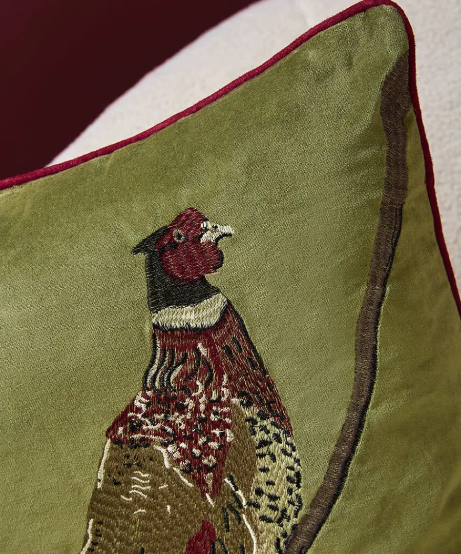 plumed_pheasant_cushion_1.webp Best Joe Browns Plumed Pheasant Cushion Green