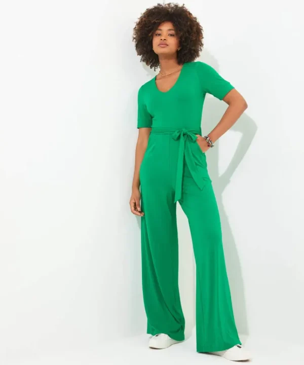 Outlet Joe Browns Polly Jersey Jumpsuit Green / Black