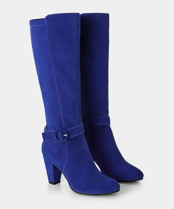 Shop Joe Browns Portobello Suede Boots Cobalt Blue