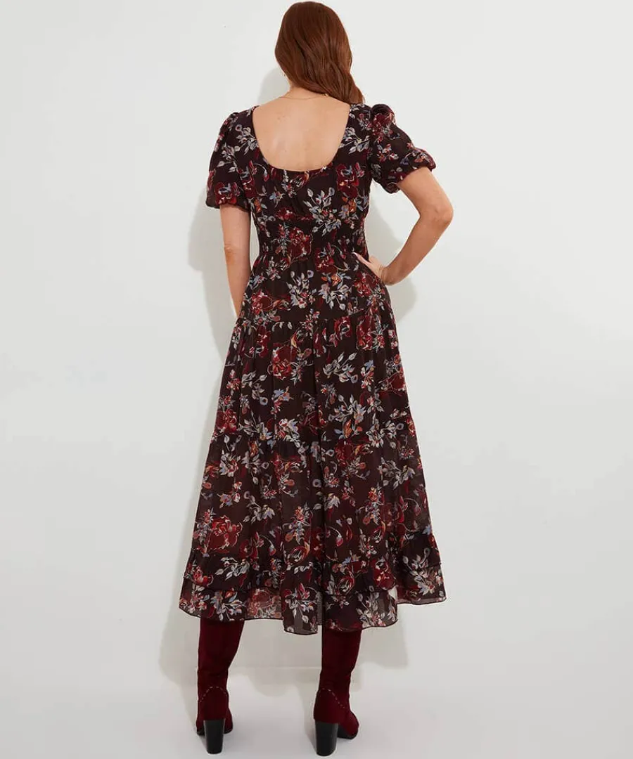 prettiest_floral_dress_2.webp Cheap Joe Browns Prettiest Floral Dress Aubergine