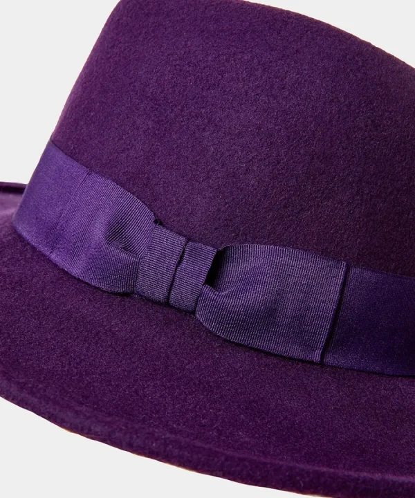 Outlet Joe Browns Private Showing Wool Fedora Purple
