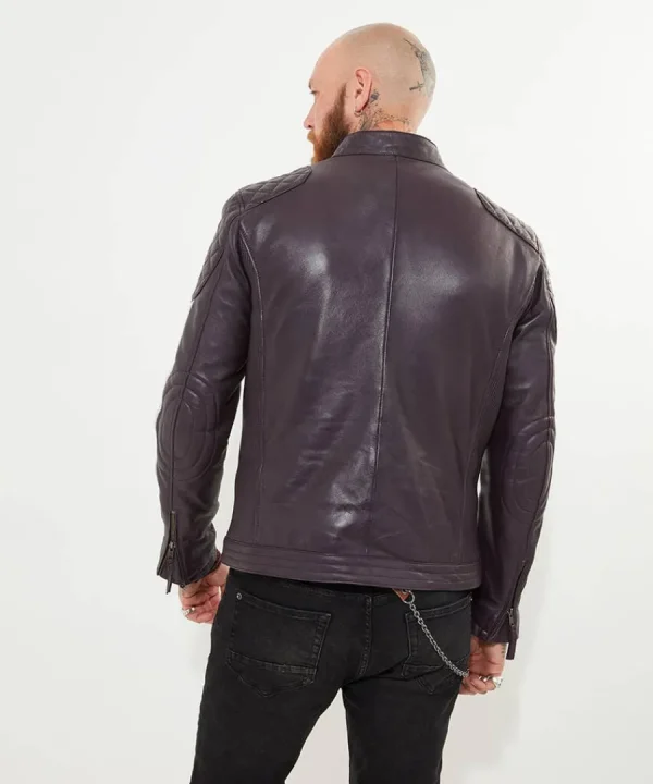 New Joe Browns Racer Leather Jacket Purple