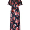 Hot Joe Browns Radiant Rose Velour Dress Black