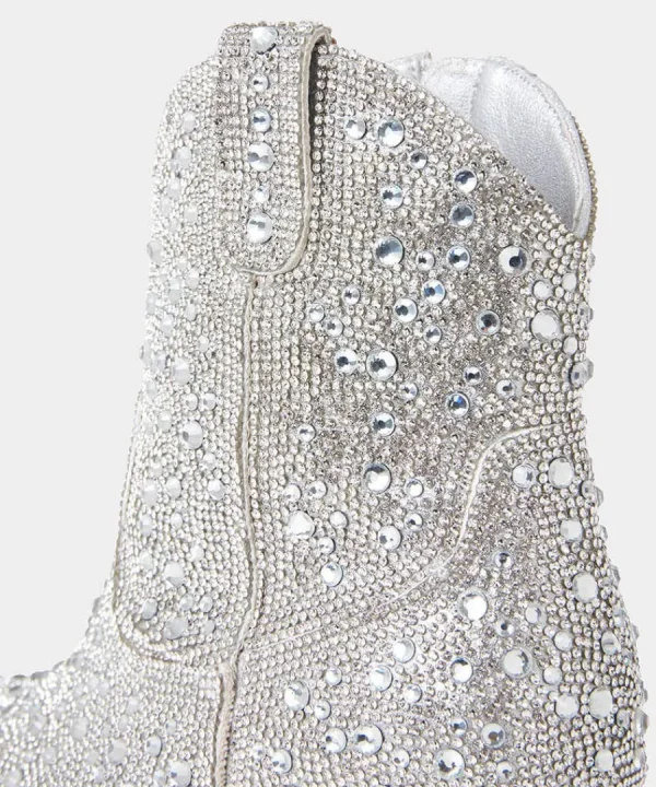 Hot Joe Browns Ray Of Light Shimmering Boots Silver