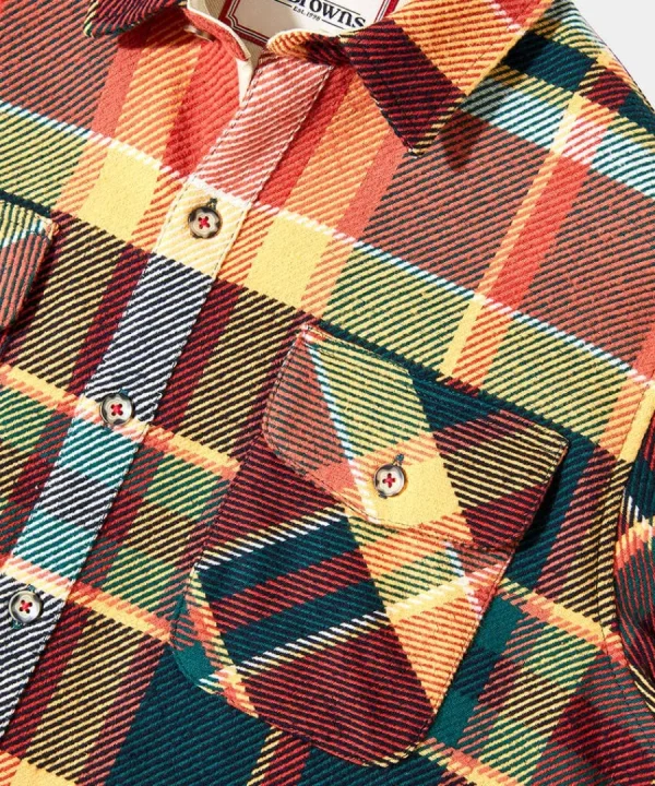 Hot Joe Browns Ready For Action Check Shirt Orange