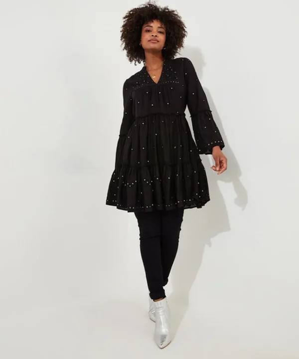 Shop Joe Browns Reflections Tunic Black