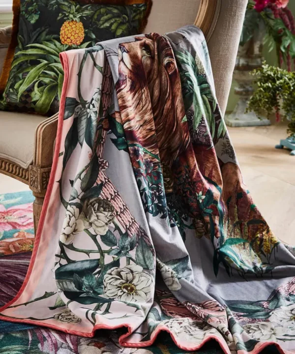 Best Sale Joe Browns Regal Lion Reversible Throw Beige