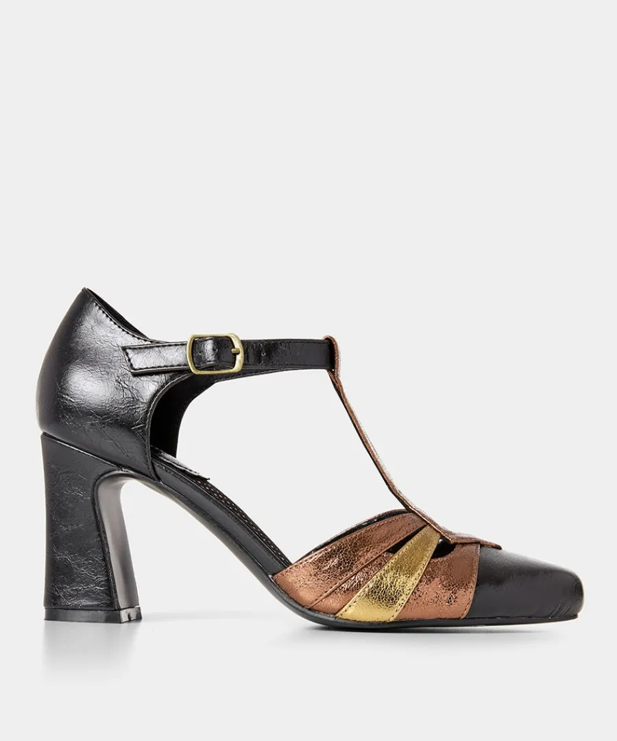 remarkable_charlotte_t_ba_0.webp Sale Joe Browns Remarkable Charlotte T Bar Shoes Black Multi