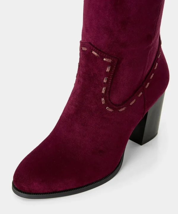 Store Joe Browns Revelry Whip Stitch Boots Dark Red