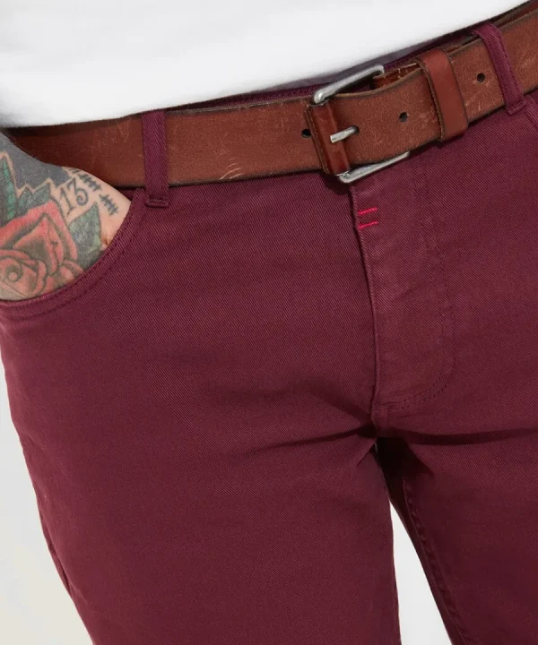 Cheap Joe Browns Right Track Jeans Burgundy / Tan