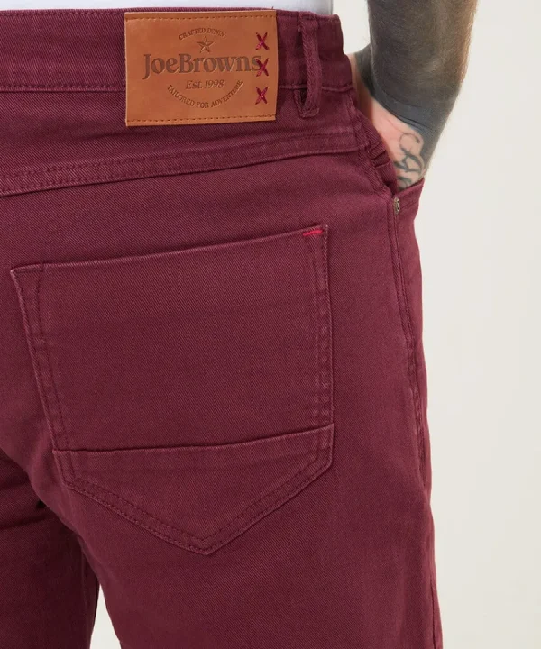 Cheap Joe Browns Right Track Jeans Burgundy / Tan