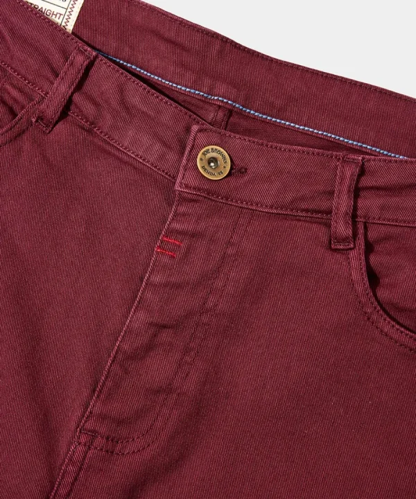 Cheap Joe Browns Right Track Jeans Burgundy / Tan