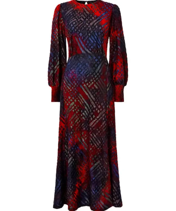 Sale Joe Browns Rita Striking Devore Dress Burnt Orange