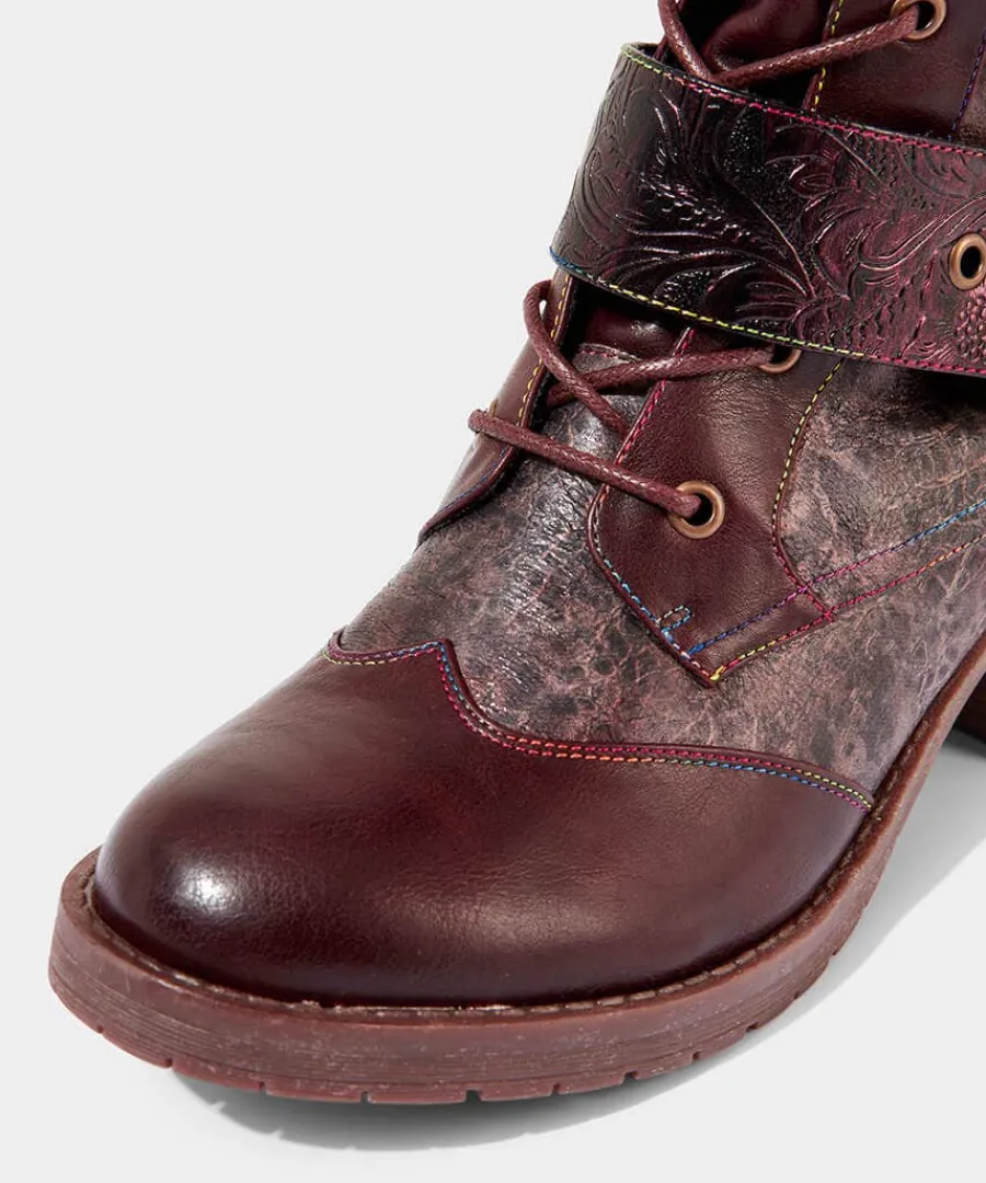 robyn_tooled_strap_boots_5.webp Outlet Joe Browns Robyn Tooled Strap Boots Tan Multi