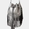 New Joe Browns Rock Chic Studded Tassel Bag Dark Silver