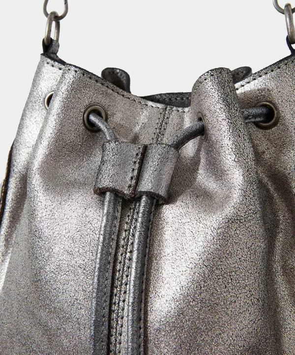 New Joe Browns Rock Chic Studded Tassel Bag Dark Silver