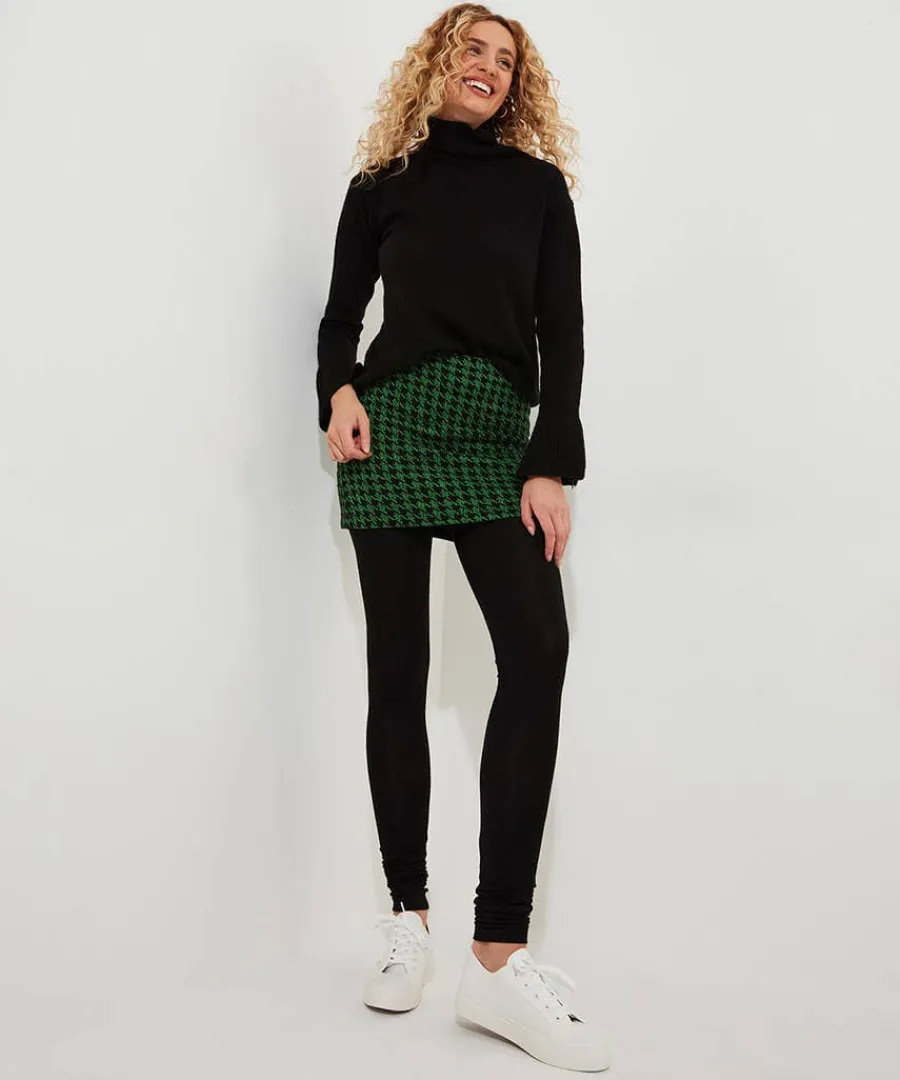 rock_dogstooth_skirted_le_2.webp Flash Sale Joe Browns Rock Dogstooth Skirted Legging Green