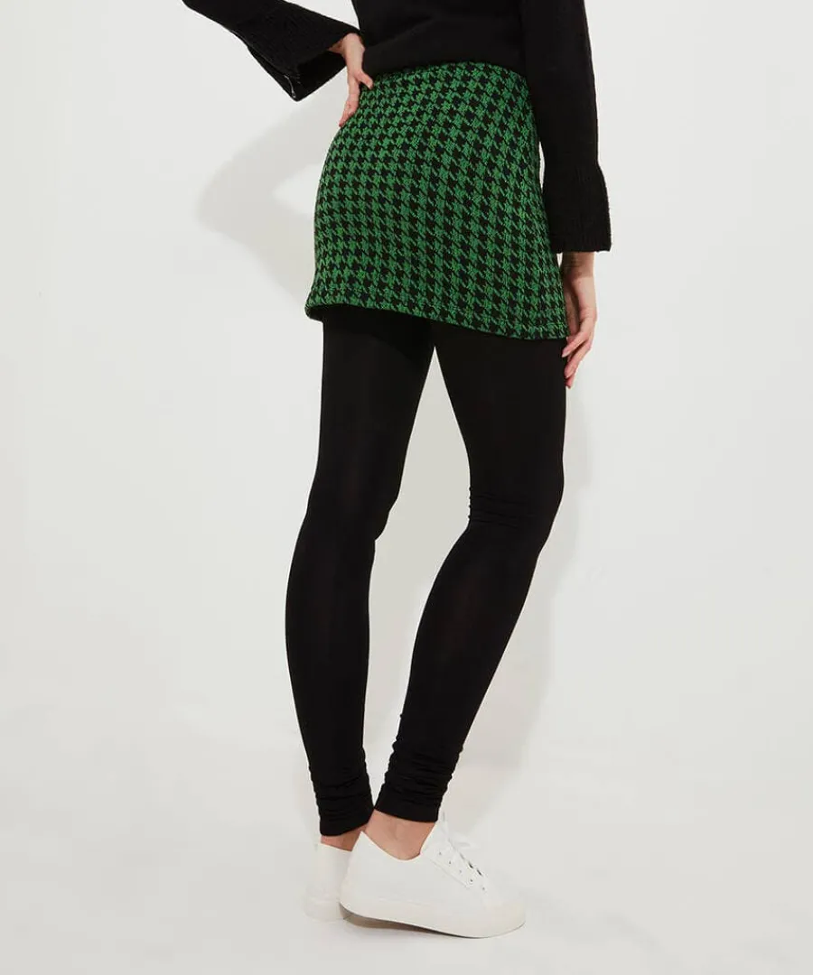 rock_dogstooth_skirted_le_3.webp Flash Sale Joe Browns Rock Dogstooth Skirted Legging Green
