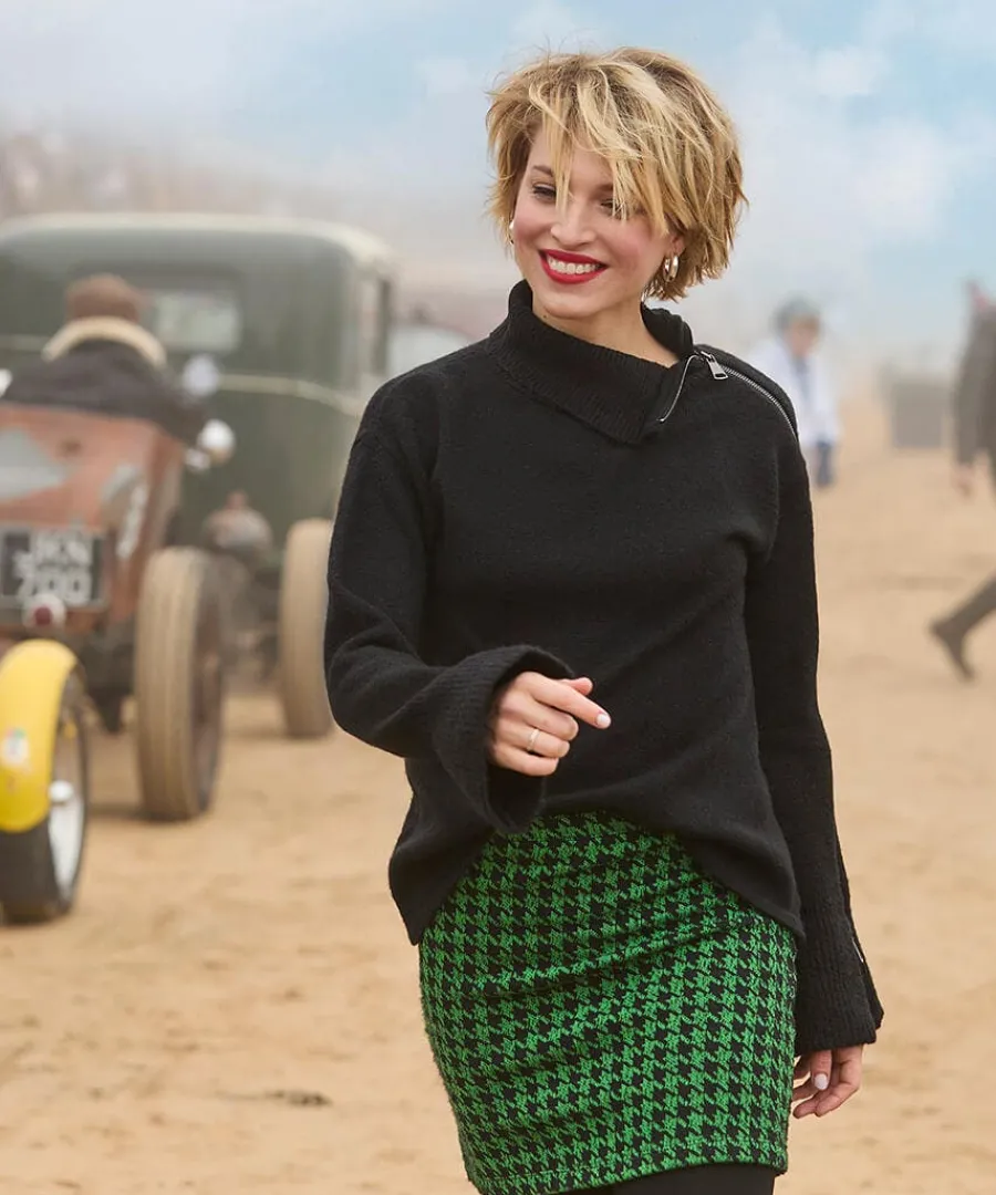 rock_dogstooth_skirted_le_5.webp Flash Sale Joe Browns Rock Dogstooth Skirted Legging Green