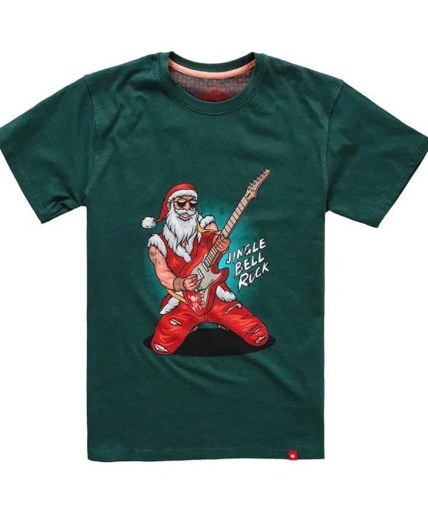 Fashion Joe Browns Rockin Santa Tee Green