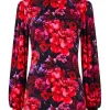 Clearance Joe Browns Romantic Florals Jersey Print Top Red