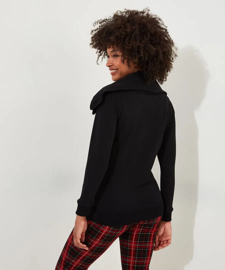 ronnie_zip_front_jersey_t_2.webp Clearance Joe Browns Ronnie Zip Front Jersey Top Black