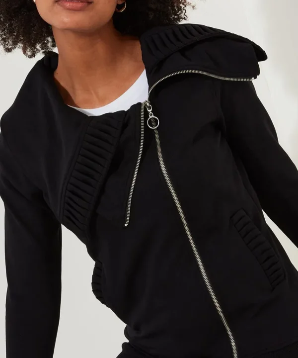 Clearance Joe Browns Ronnie Zip Front Jersey Top Black