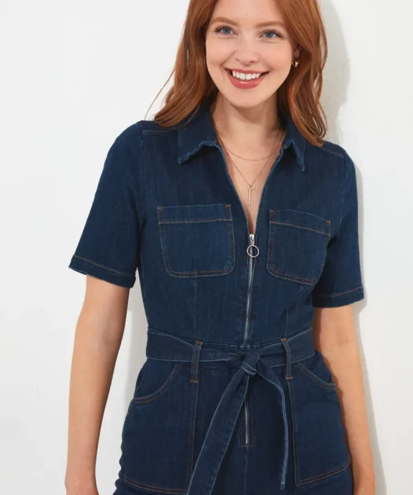 Cheap Joe Browns Roxie Denim Jumpsuit Black / Blue