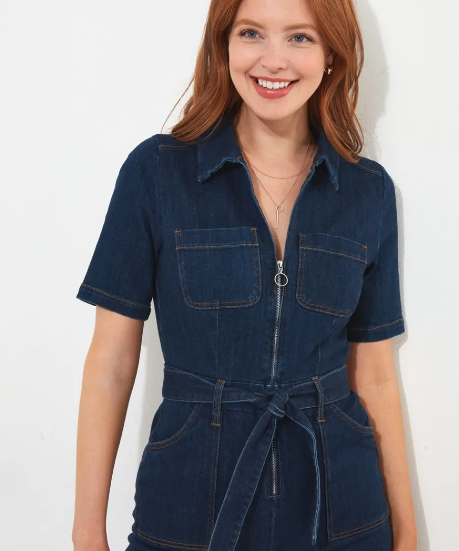 roxie_denim_jumpsuit_4.webp Cheap Joe Browns Roxie Denim Jumpsuit Black / Blue