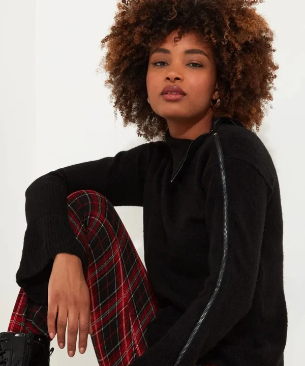 Hot Joe Browns Roxie Zip Jumper Black