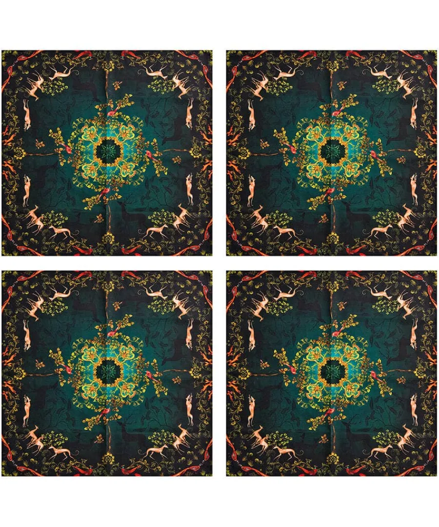 scenes_of_the_forest_cott_0.webp Best Joe Browns Scenes Of The Forest Cotton Napkins Green