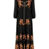 Hot Joe Browns Sensational Embroidered Boho Dress Black