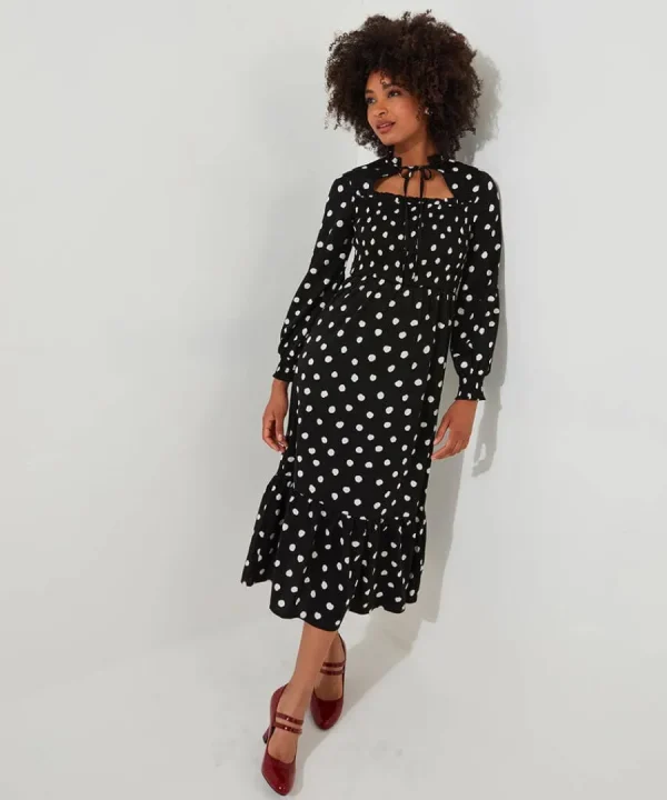 Shop Joe Browns Serena Spot Dress Black