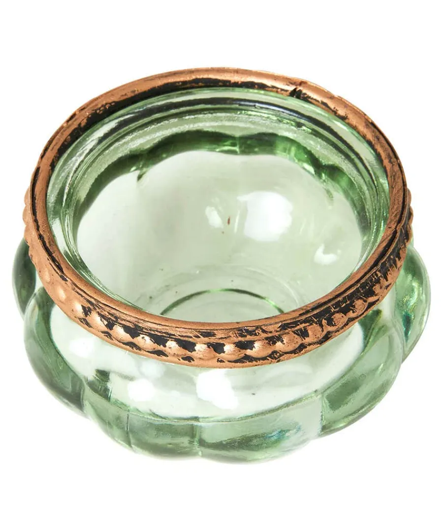 set_of__lambent_leaf_gree_3.webp Best Joe Browns Set Of 4 Lambent Leaf Glass Tealight Holders Green