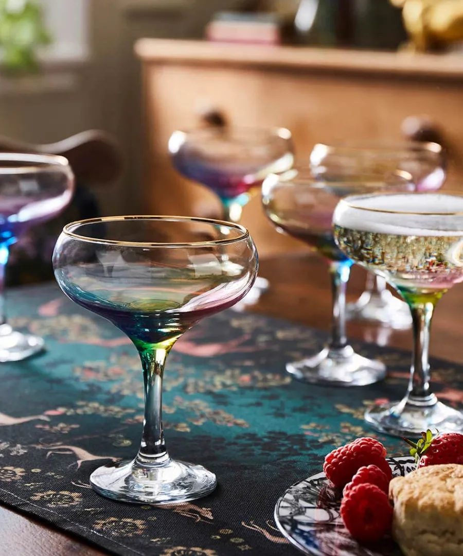 set_of__suave_rainbow_cha_2.webp Store Joe Browns Set Of 6 Suave Rainbow Champagne Coupes Purple