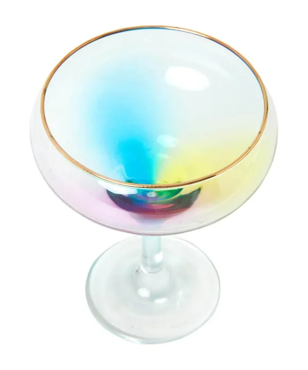 Store Joe Browns Set Of 6 Suave Rainbow Champagne Coupes Purple