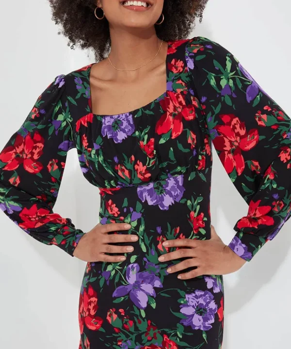 Sale Joe Browns Shona Floral Jersey Dress Black