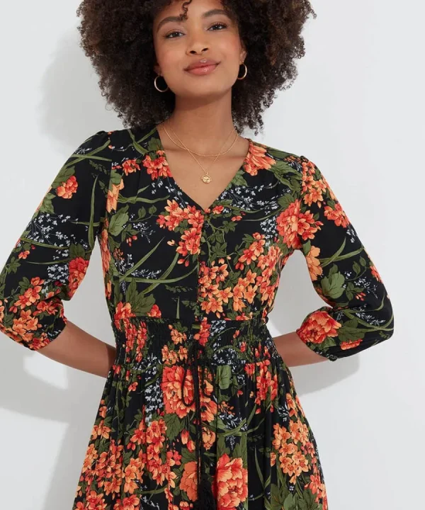 Store Joe Browns Sienna Florals Dress Black