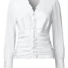 Hot Joe Browns Simon's Vintage Style Blouse White