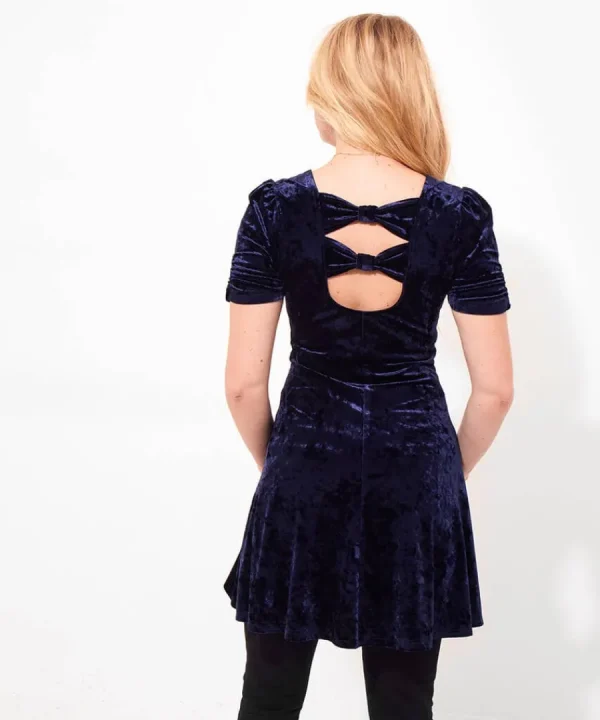 Outlet Joe Browns Simply Perfect Crushed Velour Tunic Dress Midnight