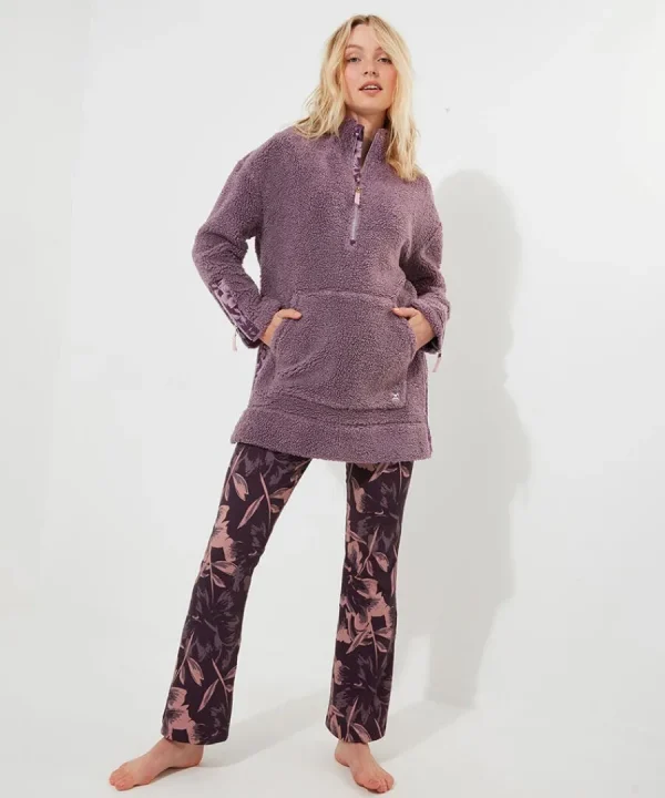 Fashion Joe Browns Sloe Joes Borg Fleece Funnel Purple