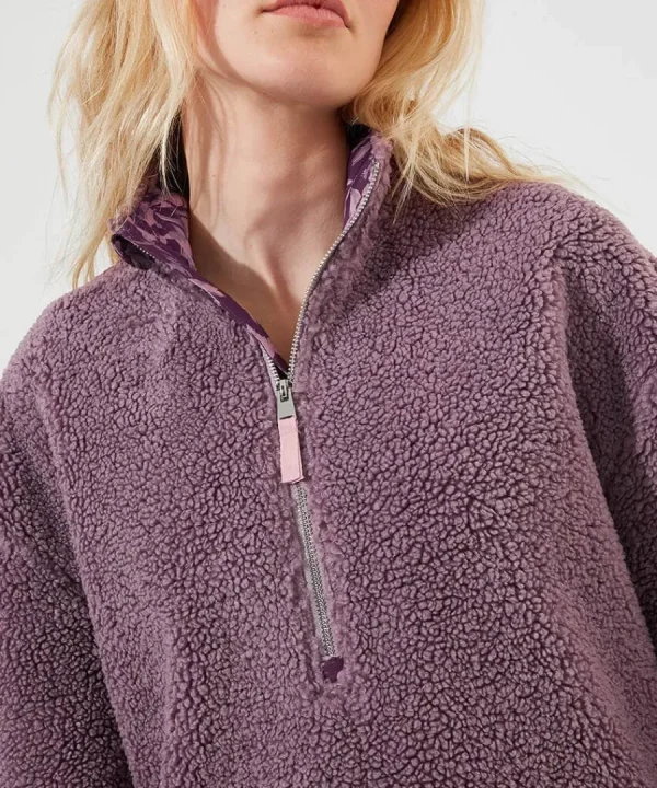 Fashion Joe Browns Sloe Joes Borg Fleece Funnel Purple
