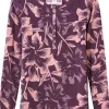 Hot Joe Browns Sloe Joes Floral Henley Purple