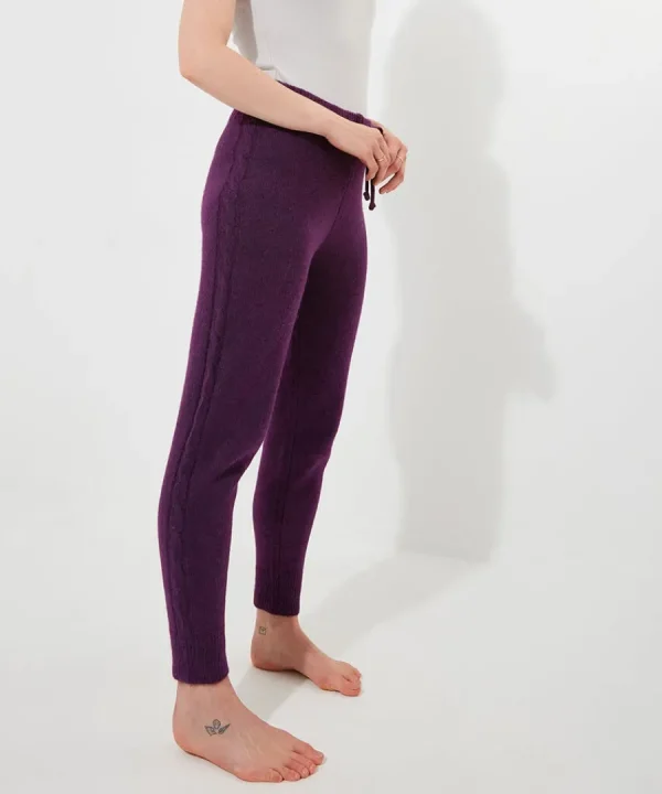 Best Sale Joe Browns Sloe Joes Knitted Cable Joggers Purple