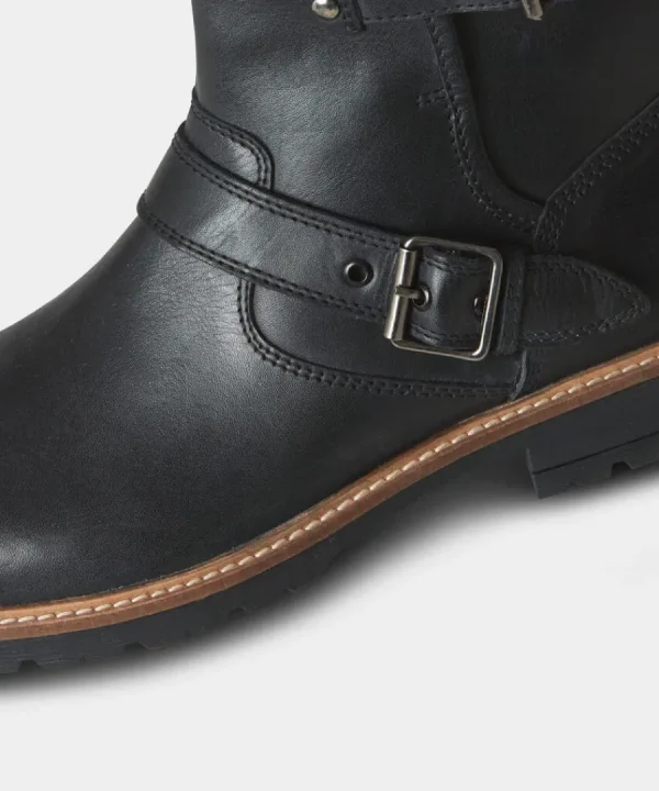 Cheap Joe Browns Snake Pass Leather Biker Boots Black / Tan