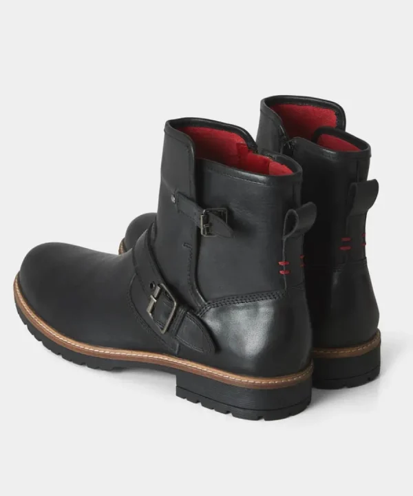 Cheap Joe Browns Snake Pass Leather Biker Boots Black / Tan