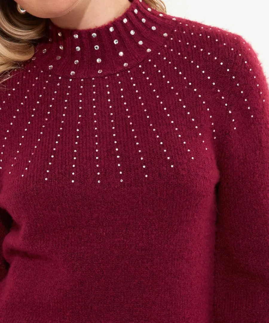 sparkle_season_jumper_3.webp Flash Sale Joe Browns Sparkle Season Jumper Berry