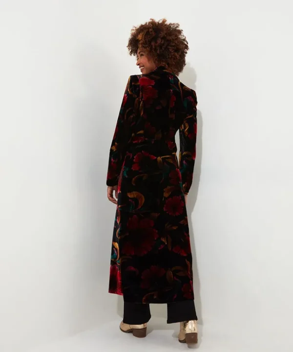 Cheap Joe Browns Statement Boutique Printed Velvet Coat Black